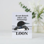 Fuut Gewone Fuut Vogel Water Meer Grappig Briefkaart (Staand voorkant)