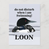 Fuut Gewone Fuut Vogel Water Meer Grappig Briefkaart (Voorkant)