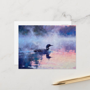 Fuut op het meer Aquarel Briefkaart