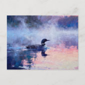 Fuut op het meer Aquarel Briefkaart (Voorkant)