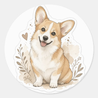 Fuyr baby: Corgi Ronde Sticker