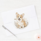 Fuyr baby: Corgi Ronde Sticker (Envelop)
