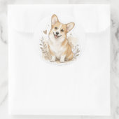 Fuyr baby: Corgi Ronde Sticker (Tas)