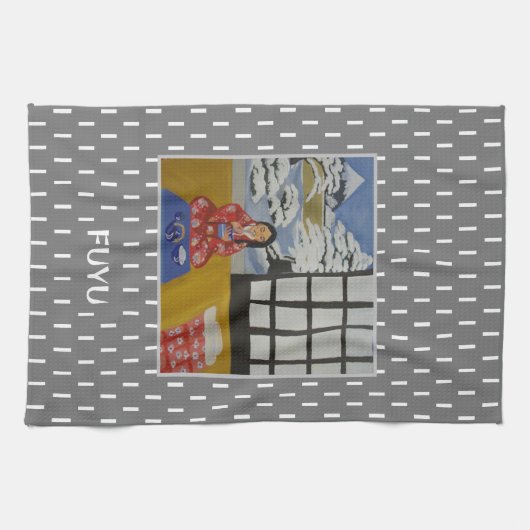 Fuyu Japanse Winter Seizoen Art Theedoek (Horizontaal)