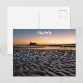 Fuzeta Strand Warme Zonsondergang Briefkaart (Voorkant / Achterkant)