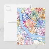 Fuzhou China Stadsplattegrond Briefkaart (Voorkant / Achterkant)