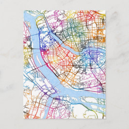 Fuzhou China Stadsplattegrond Briefkaart