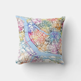 Fuzhou China Stadsplattegrond Kussen