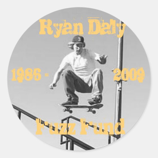 fuzz fonds ronde sticker (Voorkant)