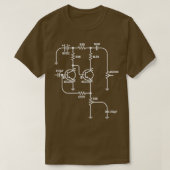 Fuzz Pedal Schematic Circuit Handbedraad Musician  T-shirt (Design voorkant)