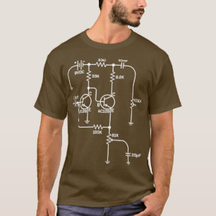 Fuzz Pedal Schematic Circuit Handbedraad Musician  T-shirt