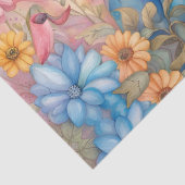 Fuzzy Baby Olifant in een pastel Daisy Garden Tissuepapier (Detail)