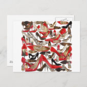 [fuzzy]Bedrukte schoenen!REMOVE! Briefkaart (Voorkant / Achterkant)