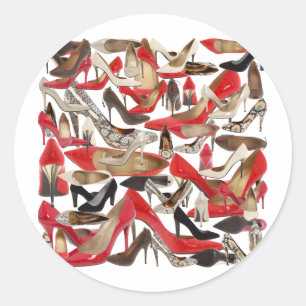 [fuzzy]Bedrukte schoenen!REMOVE! Ronde Sticker