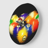 Fuzzy Billiards Wall Clock Grote Klok (Hoek)