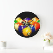 Fuzzy Billiards Wall Clock Grote Klok (Huis)