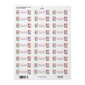 Fuzzy Blur Color Stippen Retro Party Adresetikette Etiket (Full Sheet)