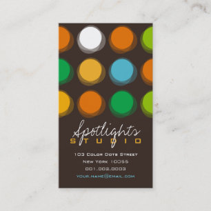 Fuzzy Blur Stippen Retro Pop Fun Profile Card Visitekaartje