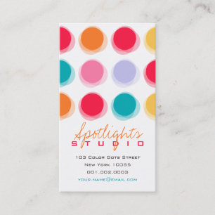 Fuzzy Blur Stippen Retro Pop Fun Profile Card Visitekaartje