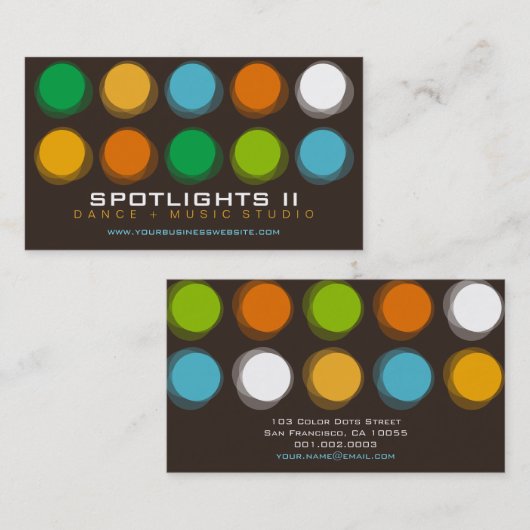 Fuzzy Blur Stippen Retro Pop Fun Profile Card Visitekaartje (Voorkant / Achterkant)
