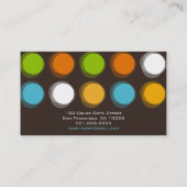 Fuzzy Blur Stippen Retro Pop Fun Profile Card Visitekaartje (Achterkant)