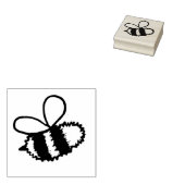 Fuzzy Bumblebee Rubber Stamp Rubberstempel (Gestempeld)