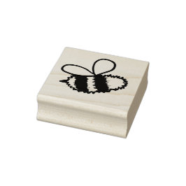Fuzzy Bumblebee Rubber Stamp Rubberstempel