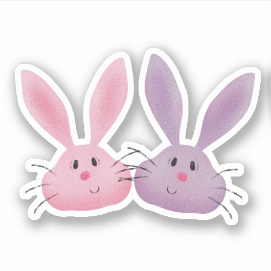 Fuzzy bunnies sticker (Voorkant)