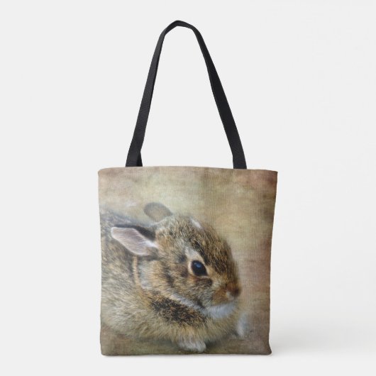 Fuzzy Bunny Canvas tas (Achterkant)
