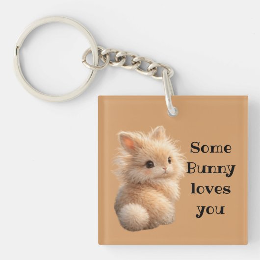 Fuzzy bunny sleutelhanger (voorkant)