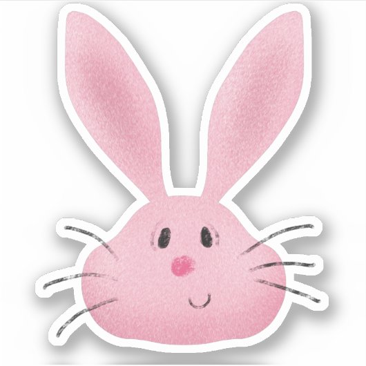 Fuzzy bunny sticker (Voorkant)