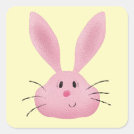 Fuzzy Bunny Vierkante Sticker