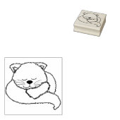 Fuzzy Cat Art stempel (Gestempeld)