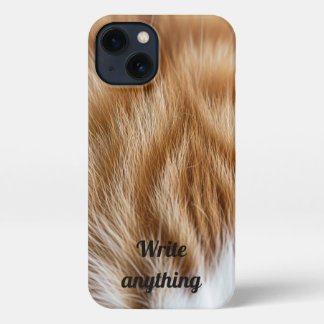 Fuzzy Cat Bont Textuur Telefoonhoes – Gezellige es iPhone 13 Hoesje