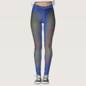 Fuzzy Color Blue Leggings Design. (Voorkant)