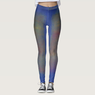 Fuzzy Color Blue Leggings Design.