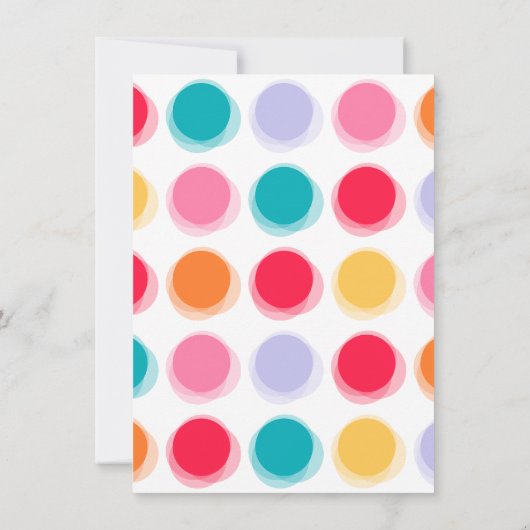 Fuzzy Colour Dancing Stippen Fun Summer Party nodi Kaart (Achterkant)