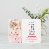 Fuzzy Daisies Color Stippen 1e verjaardag Foto Kaart (Staand voorkant)