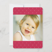 Fuzzy Daisies Color Stippen 1e verjaardag Foto Kaart (Achterkant)