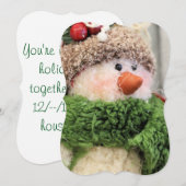 Fuzzy de sneeuwman kaart (Voorkant / Achterkant)