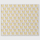 fuzzy dekletspraat op pooldots cadeaupapier (Vlak)