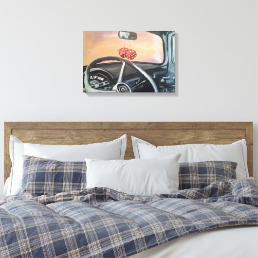 Fuzzy Dobbelstenen Canvas Afdruk (Insitu (Slaapkamer))