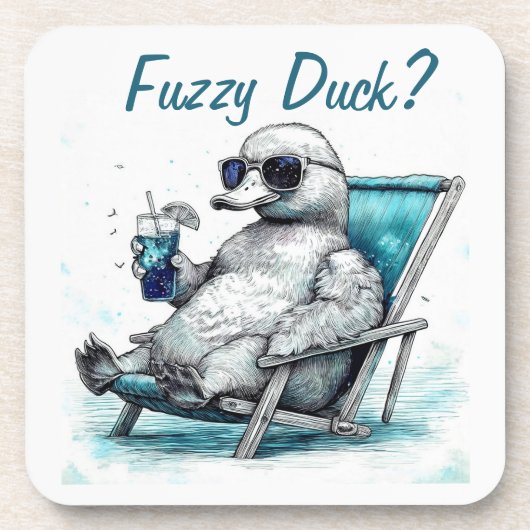 Fuzzy Duck Bier Onderzetter (Voorkant)