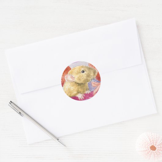 Fuzzy Dumbo Rat sticker (Envelop)