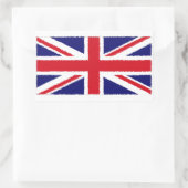 Fuzzy Edge geschilderd Union Jack vlag Rechthoekige Sticker (Tas)