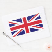 Fuzzy Edge geschilderd Union Jack vlag Rechthoekige Sticker (Envelop)