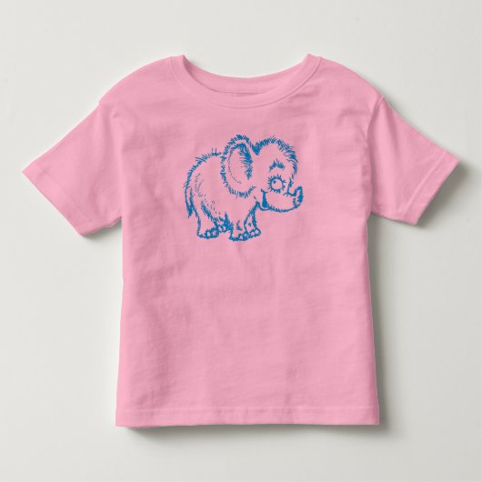 Fuzzy Elephant T-Shirt voor Toddlers (Voorkant)