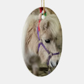 Fuzzy Elf Horse kerstversiering Keramisch Ornament (Rechts)