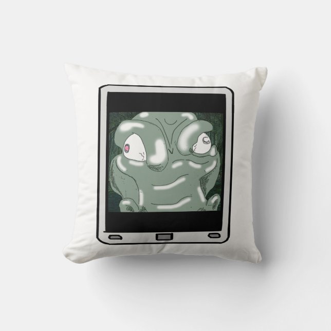 Fuzzy Express® Alligator Selfie Kussen (Voorkant)