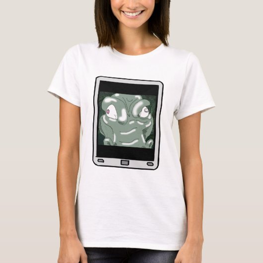 Fuzzy Express® Alligator Selfie Vrouw T-shirt (Voorkant)